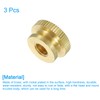 sourcing map Knurled Thumb Nuts, 3Pcs M8 x D20mm x