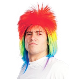 Enigma Wigs mens Rainbow Punk costume wigs, Rainbow, One Size US