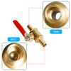 Aopin Ball Valve Brass 8mm / 3/10" Hose Barb x