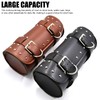 Shkalacar Motorcycle Tool Bag, PU Leather Motorcycle Fork Bag, Saddle