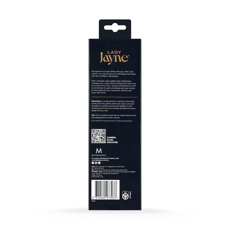 Lady Jayne Salon Pro Detangling Paddle Brush