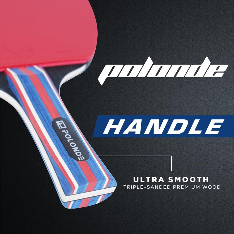 POLONDE Table Tennis Racket, Professional Ping Pong Bat with ITTF