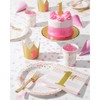 Creative Converting Stripe and Dots 1st Birthday Lunch Napkins, Pink/Gold,