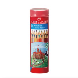 Faber Castell TFC-CPK/36C Oil-based Colored Pencils, Round Tin, Set of 36 Colors
