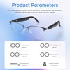 Tulbeys Smart Glasses for Men and Women, silver
