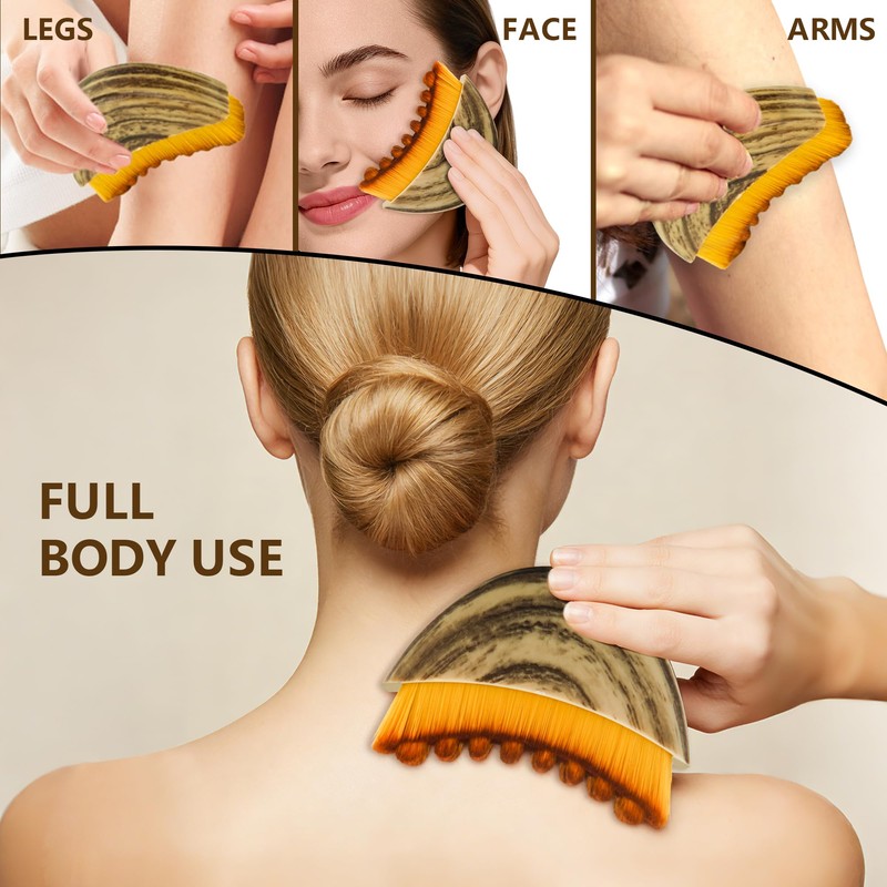 Lymphatic Contour Face Brush, Lymphatic Drainage Massager Face Brushes, 2-Pack