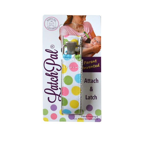 LatchPal Breastfeeding Clip- Quick Fastening Shirt Holder for a More Comfortable Nursing Experience. No More Neck Strain or Breast Milk Stains. Just Easy, Hands-Free, Nursing and Pumping |Dot Pattern
