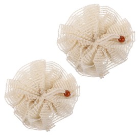 BIUDECO 2 Pack Soft Bath Balls Natural Ramie Fiber Loofahs Body Bath Sponge for Gentle Exfoliating Safe Bubble Rich Anti-Slip Tub Lanyard Included