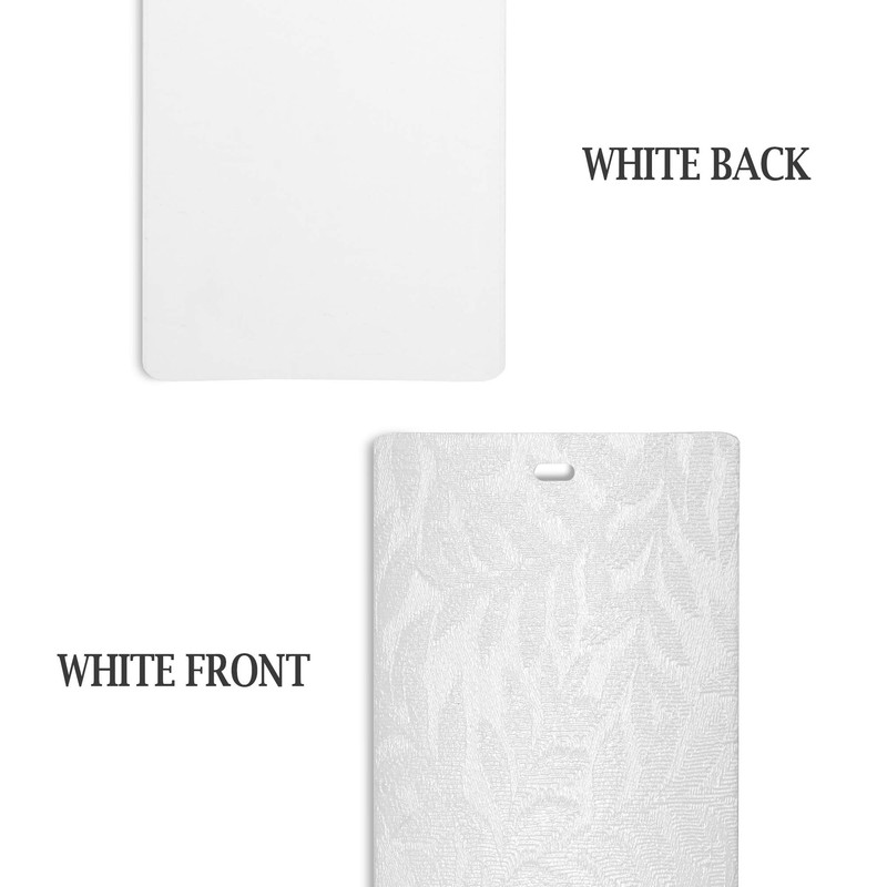 DALIX Rainforest White Vertical Blind Texture Slats Window Size 58.5