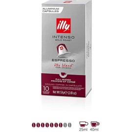 80 x ILLY Compatible * Aluminium Coffee Capsules Intenso - Intensive Roasting