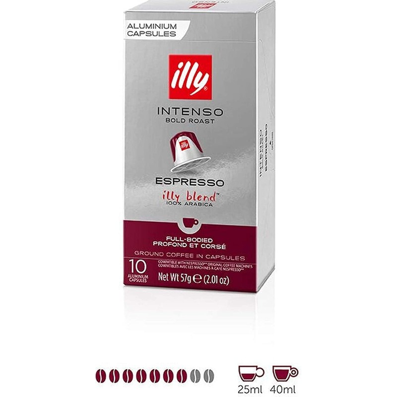 80 x ILLY Compatible * Aluminium Coffee Capsules Intenso -