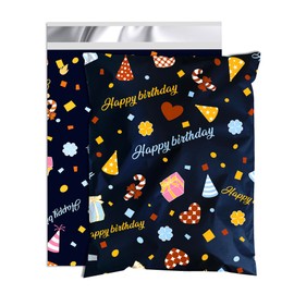 Jowlroel Happy Birthday Poly Mailer 10x13 Inch 25 Pcs, Waterproof Shipping Bags for Clothing, Tear-Resistant Mailier Bags, Strong Mailing Bags with Self-Seal