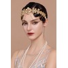 BABEYOND 1920s Gatsby Flapper Headband, 20s Rhinestone Costume Hair Accessories,