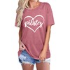 PECHAR Pilates Shirts for Women - Yoga Workout Graphic Heart