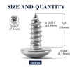 #6 x 1/2" Wood Screw 100Pcs Truss Head Phillips 18-8