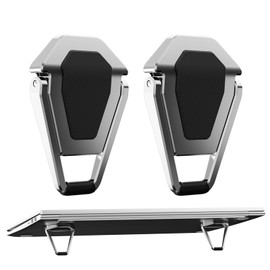 Portable Laptop Stand, Mini Aluminum Keyboard Riser,Foldable Cooling Pad,Ergonomic Adjustable Laptop Stand Holder for 11.6-17 Inch Laptops for MacB00k Air/Pro,Silver