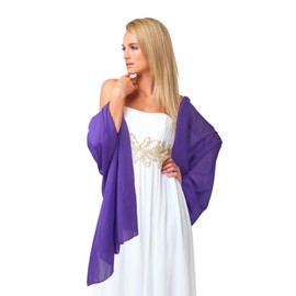 Lifup Women's Tassel Scarves, Scarves for Women Party Dinner, Elegant Sequin Scarves for Bridesmaid Wedding, Soft Wraps for Wedding, Party, dark purple