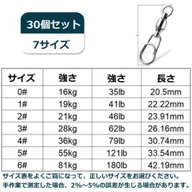 9KM DWLIFE Swivel Snap 3# 30pcs Ball Bearings Stainless Steel High Strength Corrosion Resistant Fast Rotation Quick Change Fishing Tackle Rigging Saltwater Fishing Lures