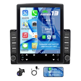 Slakerbe Android 13 Double Din Car Radio Compatible with Ford F150 2009 2010 2011 2012, 4G+64G 9.7" Touch Screen Car Stereo with Wireless Carplay Android Auto GPS WiFi Mic Backup Camera