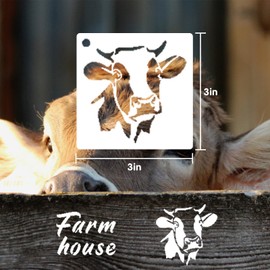 Winmany 60PCS Stencil Template for Painting Farm Drawing Template Reusable Openwork Stencil Painting DIY Crafts on Wood Wall Home Decor