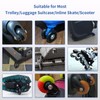 Luggage Wheels Replacement Kit 4PC Diameter 2in/50mm Thick 0.7in/18mm PU