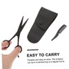 3-Piece Beard Scissors Set Comb and PU Leather Storage Bag