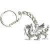 Welsh Wales Dragon Keyring Solid Pewter Metal Souvenir Gift Key