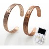 2 PZ Brazaletes Magnéticos De Cobre Puro Ajustables Para Hombre