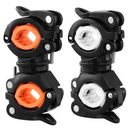 QWORK Pack of 2 Bicycle Light Holders, 360° Rotatable Light Holder, for Mountain Bike, Outdoor Riding