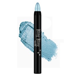 Eyeshadow Pen, Shimmer Lake Blue Eyeshadow Stick, Highly Pigmented Eye Shadow Pencil Crayon, Glitter Eyeliner Pencil, Blendable Eyes Makeup, Waterproof Long Lasting