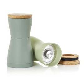 AdHoc MP129 CeraCut® Twin Pepper and Salt Mill Set Ceramic Grinder Dark Green & Light Green