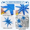 Iridescent Star Balloons,9Pcs Iridescent Explosion Star Foil Balloons,22Inch Spike Cone