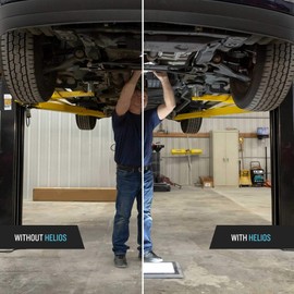 Helios - Mechanics' LED Flat Panel Work Light and Undercarriage Lamp - 60 Watt and 8200 Lumens - Dimmable - Impact Resistant - Waterproof - Auto Shop and Field-Tested - Supports Up To 15 Tons