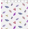 Clothworks Midnight Dreams Rainbow Forest Moths Y4234-2 Light Cream Fabric