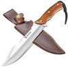 NedFoss 13.5" Machete Knife with Leather Sheath, Strong 8Cr14Mov Steel