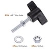 sourcing map 8pcs Tee Wing Knobs M5 x 30mm Metric