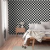 Removable Wallpaper Swatch - Retro Checkerboard Black White Checkered Custom