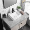 KARAMAG Small Vessel Sink 13"x11" Wall Mount Bathroom Sink Rectangular