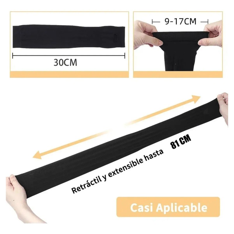 Mangas Protectoras Para Brazos Protección Solar Uv,4 Pares Color Blanco