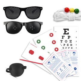 7.5 ft Vision Convergence Beads Training Kit – Includes Snellen Eye Chart, Eye Patch & 2 Strabismus Correction Cards for Convergence Insufficiency Therapy, Lazy Eye (Amblyopia) & Eye Coordination Exer