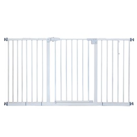 Kinsunny 30’’H Dog Gate Baby Gate - Extends up to 58" Wide, Dog/Child Safety Gate for Doorways, Stairs, Hallways, Indoor/Outdoor (White)