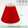 Wogati® Premium Lampshade, E14/E27, Cotton, Various Sizes and Colours, Colour:
