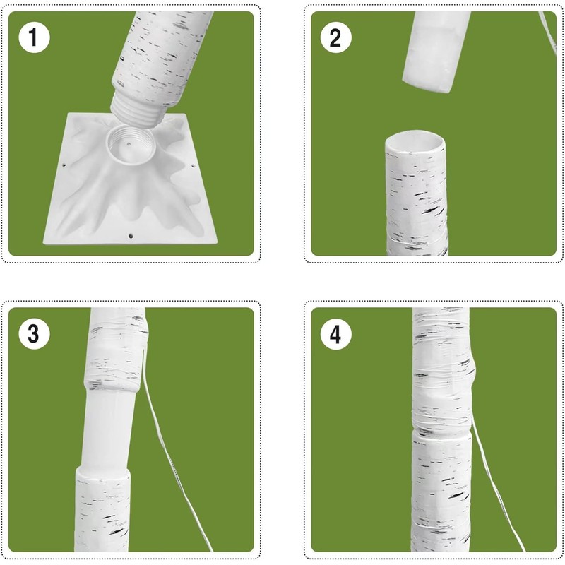 ooLALoo 6 FT Lighted Birch Tree with 128 Led Lights