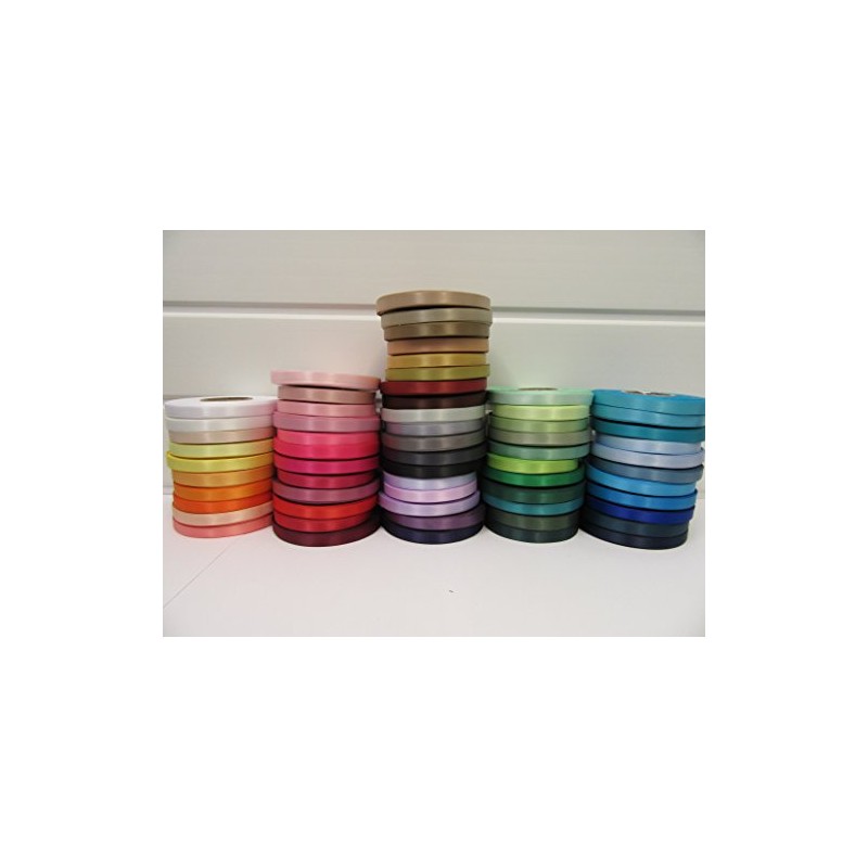 2 metres x 10mm Satin Ribbon Smoky Dark Grey Dark