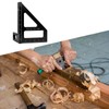 3D Multi-Angle Woodworking Ruler, 45°/90° Aluminum Alloy Woodworking Square Protractor,