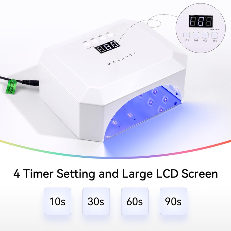 Makartt UV Gel Lamp, 36W LED Nail Light for Gel