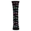 MeMoi Future So Bright Rayon Blend Crew Socks Black 9-11
