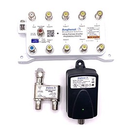 TV Antenna Amplifier Signal Booster | Amphenol MOCA Coax Amplifier IPA2008DSL2-RSVFA |