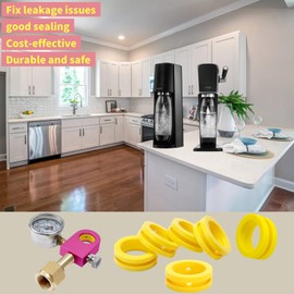 Co2 Cylinder Pink Gaskets Fit for O-Ring Sealing Gaskets of Soda Machine 6pcs