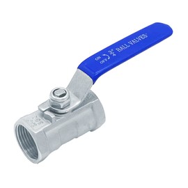 Ball Valve, Female Thread, 3/4 Inch Mini Ball Valve Made of 304 Stainless Steel with Lever Handle, Manual Shut-off Valve, Ball Valve